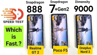 Nord 3 vs Poco F5 vs Realme GT 2 SpeedTest Comparison 🔥🔥🔥