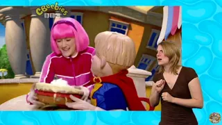 CBeebies | Sign Zone: LazyTown - S02 Episode 12 (Birthday Surprise, UK Dub)