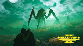 A Giant Bug Monster Boss in Helldivers 2....