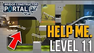 Bridge Constructor Portal : Level 11 Puzzle Solution