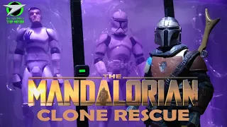 Star Wars The MANDALORIAN: CLONE RESCUE (Stop motion) Clone Wars Resurrection