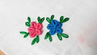 Bullion Knot Stitch Flower Design (Hand Embroidery Stitches)