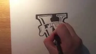 Grand Theft Auto V Logo Drawing