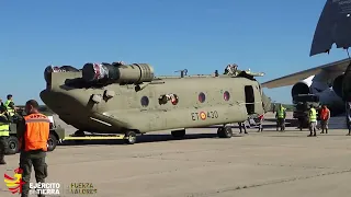 Embarcan en aviones #Antonov, los nuevos #Helicópteros #Chinook CH47 "F" 👉Su destino #Iraq.