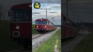 Schienenbusgarnitur (VT98) der Passauer Eisenbahnfreunde auf dem Heimweg vom Bodensee #shorts