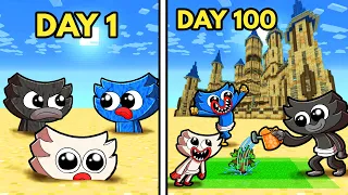 Huggy Wuggy Survives 100 DAYS in WASTELAND APOCALYPSE!