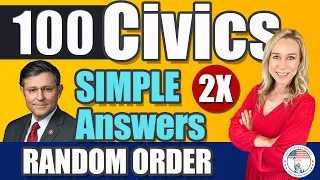 2024 U.S. Citizenship Official USCIS 100 Civics Questions 2008 version  Repeat Twice