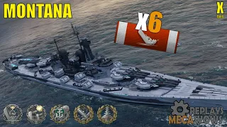 Montana 6 Kills & 222k Damage | World of Warships Gameplay