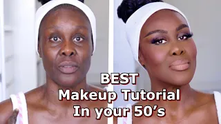 50 AND FABULOUS ✨ | THE ULTIMATE SECRET MAKEUP TIPS FOR MATURE SKIN, HOODED EYES & BARE BROWS!🎨💄