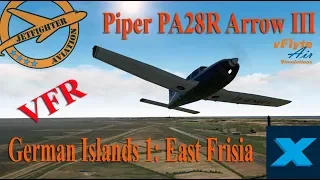 X PLANE 11 - PIPER PA28R Turbo Arrow III - German Islands 1: East Frisia