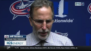 John Tortorella credits Ward, Hurricanes for limiting Columbus Blue Jackets