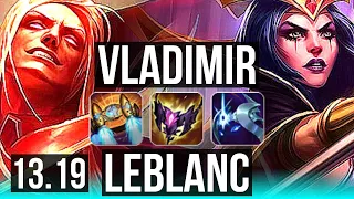 VLAD vs LEBLANC (MID) | 11/0/3, Legendary, Rank 9 Vlad | NA Grandmaster | 13.19