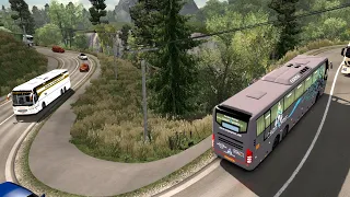 🔴 Volvo Bus Driving in Hills Hairpin Bend | Euro Truck Simulator 2 and Bus Mods