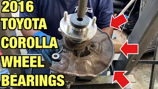 HOW TO CHANGE YOUR WHEEL BEARINGS ON A 2014 - 2018 TOYOTA COROLLA | ILL NEVER BUY EBAY PARTS AGAIN