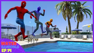 GTA 5 Epic Ragdolls | Spiderman and Cartoon Heroes Jumps/fails Ep. 14 (Euphoria Physics)