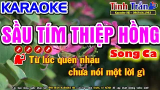 Sầu Tím Thiệp Hồng Karaoke Nhạc Sống SONG CA - Tình Trần Organ