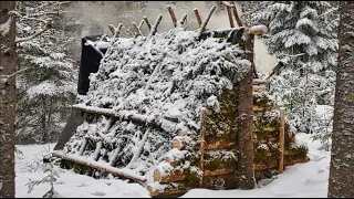 Heated Bushcraft Shelter - The Full Build - Winter Camping in Comfort