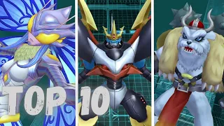 TOP 10 FREE TYPE DIGIMON (Digimon Story: Cyber Sleuth - Complete Edition)