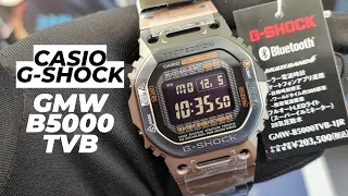 [4K] Casio G-Shock Full Metal Tough Solar Bluetooth Titanium GMW-B5000TVB-1JR