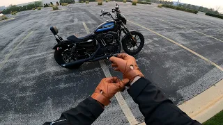 Sportster Iron 1200 POV | Smokey Afternoon Ride | Pure Sound 4K | The One Where Canada is Burning