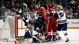 College hockey: Wisconsin Badgers vs. Notre Dame | EXTENDED HIGHLIGHTS | 1/28/23 | NBC Sports