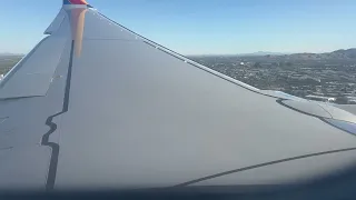 WING VIEW Boeing 737 Take Off & Landing from Chicago Midway to Pheonix Arizona