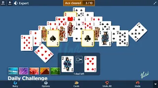 Microsoft Solitaire Collection - Pyramid [Expert] | January 13th 2021: Clear 10 Aces in 2 deals