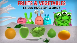 Fruits & Vegetables | Pre School | Learn English Words (Spelling) Video For Kids and Toddlers | HD