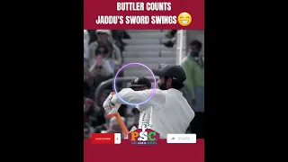 Buttler counts jaddu's Sword Swings | #cricket #josbuttler #jadeja #shorts