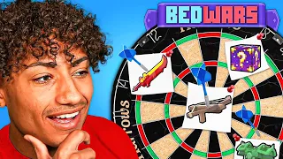 I Let A DART BOARD Choose My Bedwars ITEMS.. (Roblox Bedwars)