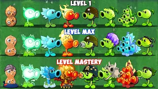 All PEA Level 1 vs Max Level vs M200 & Mint Battlez - Who Will Win? - PvZ 2 Plant vs Plant