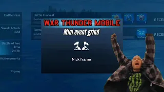 Mini Event grind 🗿 - War Thunder Mobile