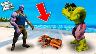 Hulk Vs Thanos Biggest Fight| End of Thanos Kingdom| Shin Chan Saves Hulk in Gta 5 in Telugu