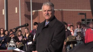 War Memorial rededicated at Hall High School during Veteran's Day