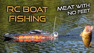 Crazy Fast RC Fishing Boat Trolling For  Bass | Blackjack 42