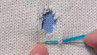 Amazing Way to Perfectly Repair a Hole in Knitted Sweater at Home Yourself 💯Beginner's Tutorial👍