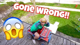 I JUMPED A TOY CAR OFF MY ROOF!! 😱