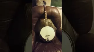 Humbucker installed on a cheap banjo