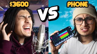 $3600 Recording Studio VS Phone