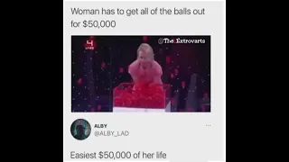 lady who won 50k by grabbing balls😏😏