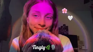 ASMR 🎙️| Fluffy mic scratching🌸 w/ Tingly hand movements🥶 & mouth sounds🌙