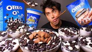 ASMR OREO CEREAL CHOCOLATE DESSERT MUKBANG, MINI OREO & CHOCOLATE DIPPED 오레오 먹방 EATING SOUNDS