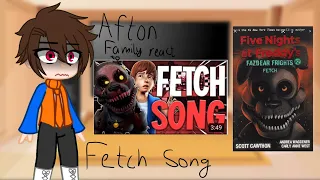 Afton Family react to Fetch Song [] Fazbear Frights [] FNAF [] Lazy