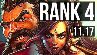 GRAVES vs NIDALEE (JUNGLE) | Rank 1 Graves, Rank 4, 68% winrate, 11/2/8 | BR Challenger | v11.17