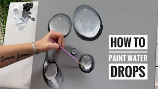 EASY! HOW To Paint WATER DROPS 💦