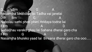 nasamjha bhuli dine lai tadha guitar lesson/nasamjha bhuli dine lai tadha lyrics/nasamjha adrian