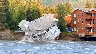 Entire House Falls Into River