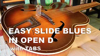 Easy Slide Blues in Open D (with TABS)