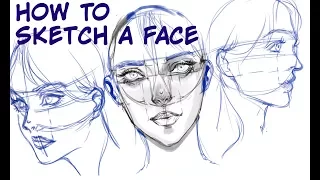 [MediBang] How to Sketch a Face Tutorial