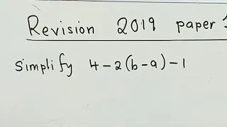 2019 Mathematics Paper 1 Revision